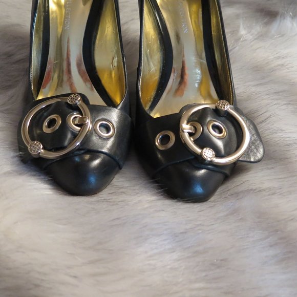 VIANNI COLLECTION LEATHER SHOES WITH BUCKLE DETAIL - Picture 6 of 12